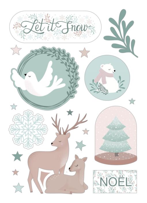 ARTEMIO 3 FEUILLES CHIPBOARD LET IT SNOW