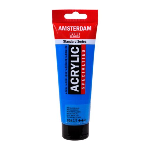 AAC 120ML BLEU METAL 834 GOUACHE ACRYLIQUE AMSTERDAM TALENS