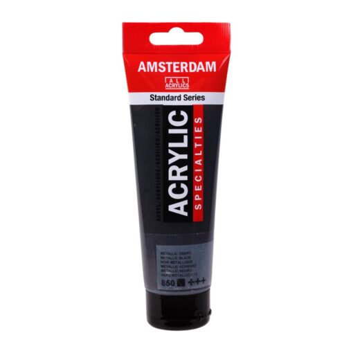 AAC 120ML NOIR METAL 850 GOUACHE ACRYLIQUE AMSTERDAM TALENS