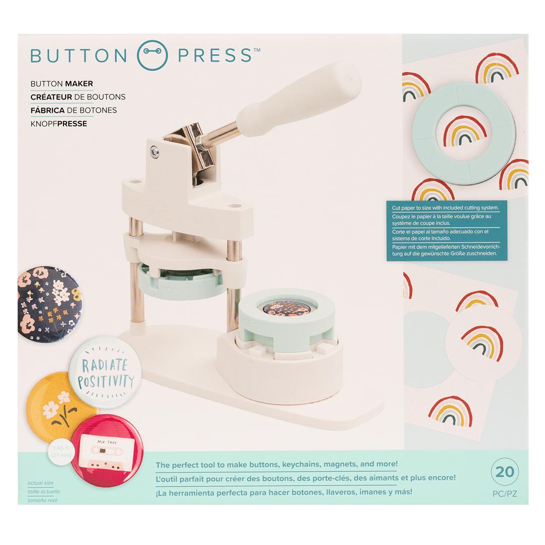 BUTTON PRESS - CREATEUR DE BOUTONS - OUTIL POUR CREER DES PORTE CLES, AIMANTS ETC