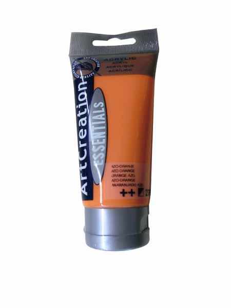 PEINTURE 75ML ORANGE AZO - GOUACHE - ACRYLIQUE ART CREATION