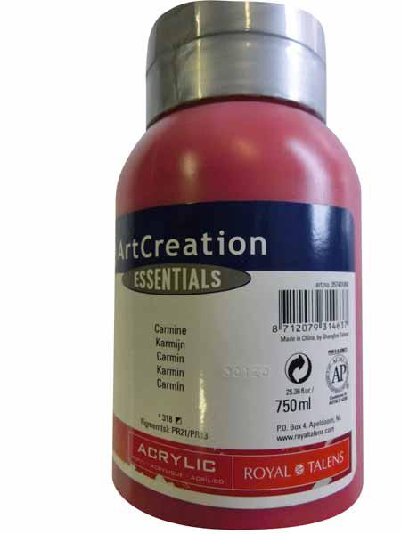 TALENS ACRYLIQUE 750ML CARMIN GOUACHE ACRYLIQUE