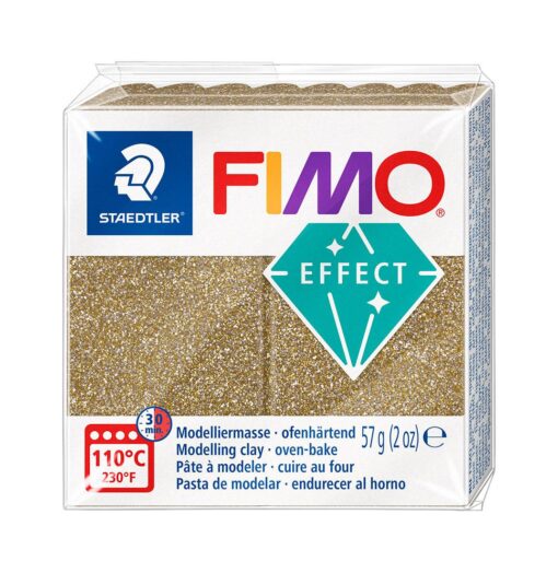 FIMO EFFECT 57GR GLITTER OR PATE A MODELER STAEDTLER