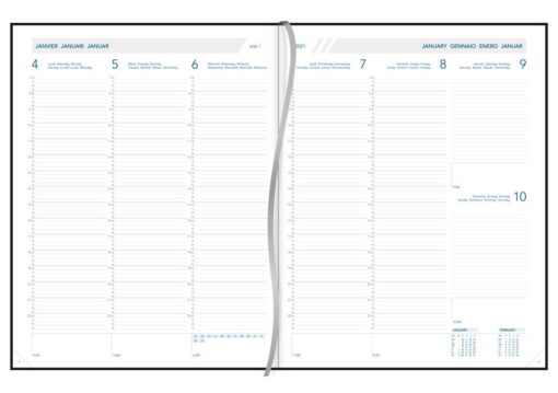 AGENDA PLAN-A-WEEK FLORENCE 210X270 1SEMAINE/2PAGES ROUGE RELIE