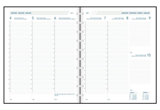 AGENDA PLAN-A-WEEK ADOC 210X270 1SEMAINE/2PAGES KRAFT BRUN