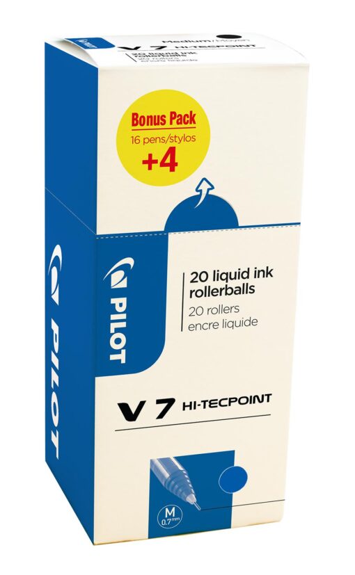 PILOT V7 BLEU 16+4 VALUE PACK HI-TECPOINT