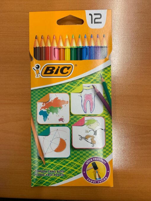 EVOSCHOOL BIC 12 CRAYONS DE COULEUR EVOLUTION