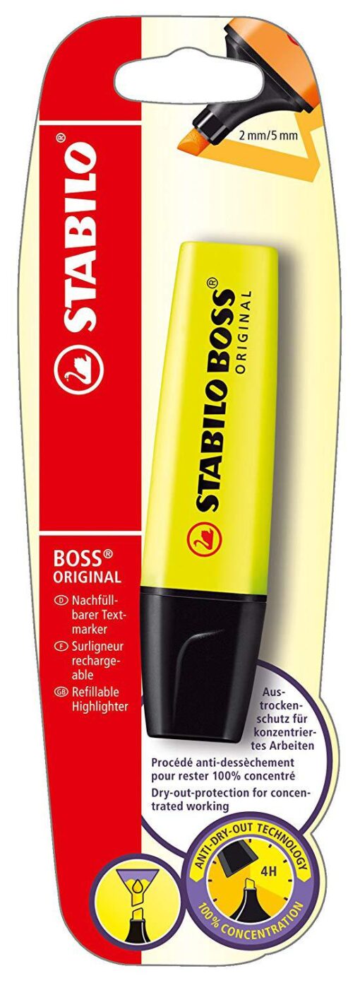 STABILO BOSS FLUO JAUNE BL