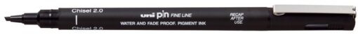 FEUTRE UNI PIN BISEAU 2MM NOIR UNI-BALL - POINTE BISEAU