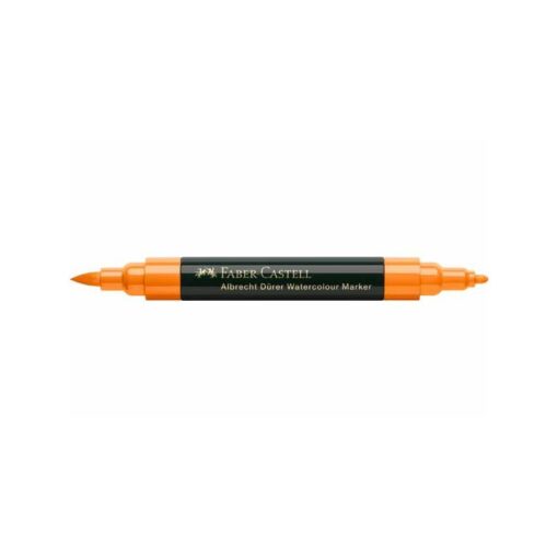 MARQUEUR AQUARELLE ORANGE FABER-CASTELL DOUBLE POINTE ORANGE BRILLANT