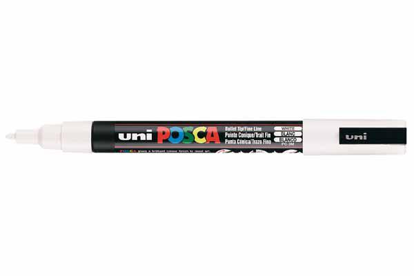 POSCA MARQUEUR BLANC 1.5MM FIN