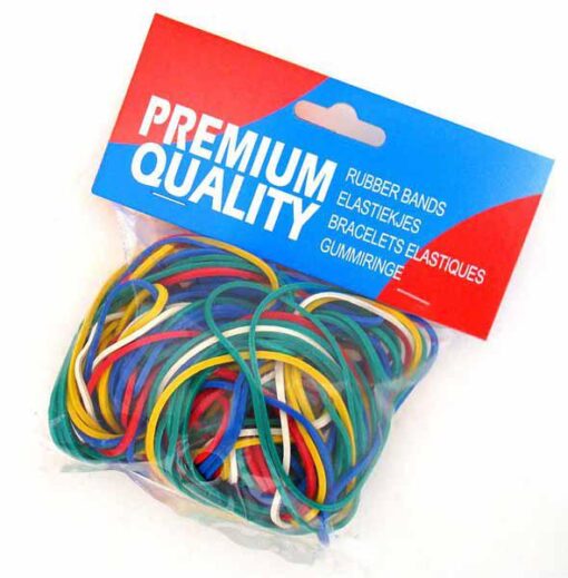 ELASTIQUES SACHET 50GR ASS COULEURS ET TAILLES ASSORTIES  A5132