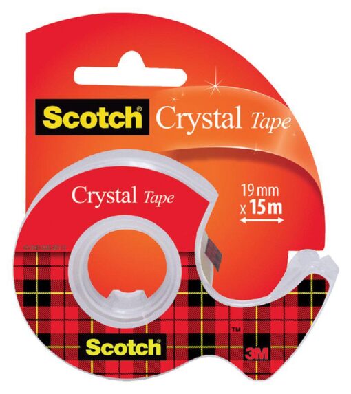 SCOTCH CRYSTAL 15M 19MM CLIP STRIP