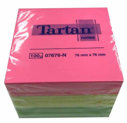 TARTAN NEON 6X 76X76MM 7676C-N ASS 4 COULEURS