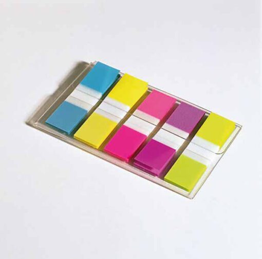 POST-IT INDEX 5 COUL BLEU CLAIR JAUNE ROSE CLAIR VIOLET VERT CLAIR