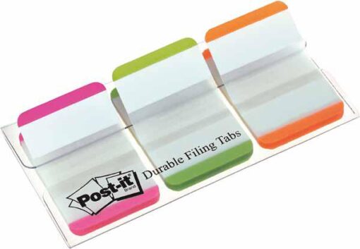 POST-IT INDEX RIGIDE 25.4X38MM ROSE VERT ORANGE 22 INDEX / COULEUR