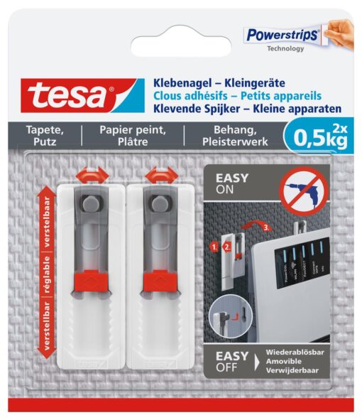 CLOU ADHESIF PETITS APPAREILS TESA - 2X 0.5KG PAPIER PEINT - PLATRE