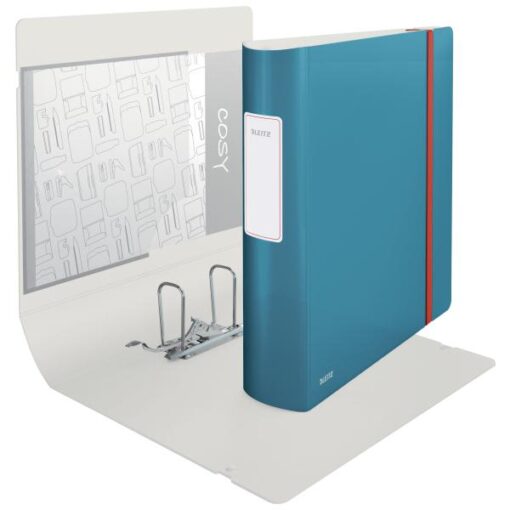 CLASSEUR LEITZ COSY BLEU CALME CALME - DOS 82MM CLASSEUR A LEVIER BLEU CALME