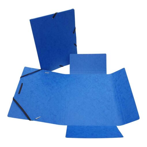 FARDE RABAT CARTON A5 BLEU ELASTIQUES