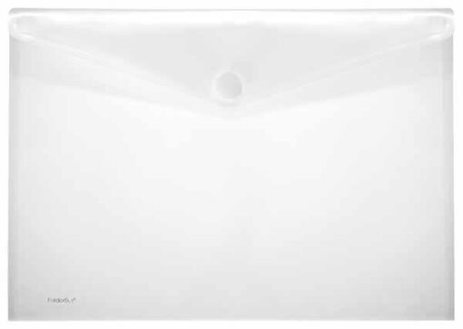 FOLDERSYS ENV VELCRO A5 TRANSP BLANC ENVELOPPE TRANSPARENTE