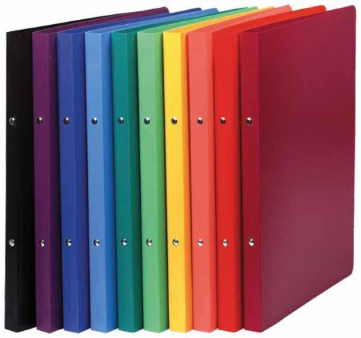 CLASSEUR PP A4 2AN DOS 2CM ASS CLASSEUR 2 ANNEAUX POLYPRO EXACOMPTA 20MM COUL ASSORTIES