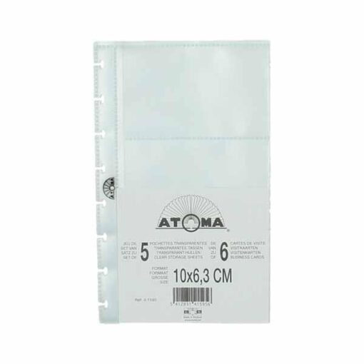 ATOMA 5 POCHETTES CDV A5 40 CARTES VISITE POUR 413951