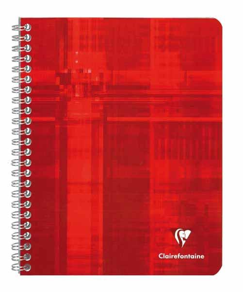 CAHIER SPIRAL CLAIREF Q5 16X21 CLAIREFONTAINE ASSORTIS AVEC MARGE