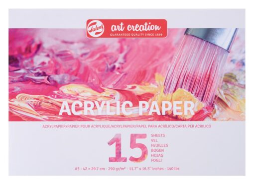 TAC PAPIER ACRYLIQUE A3 290G 15 FEUILLES FSCM80