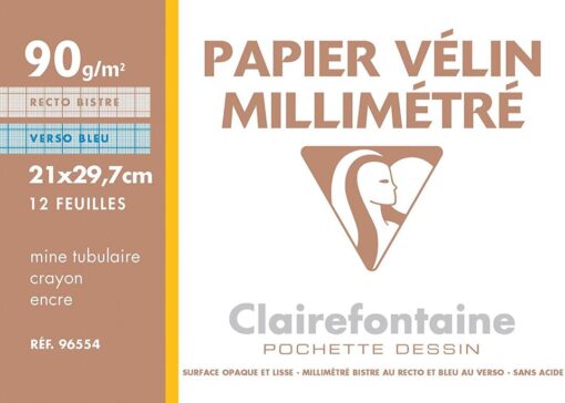 POCHETTE MM CLAIR 90GR A4 12F