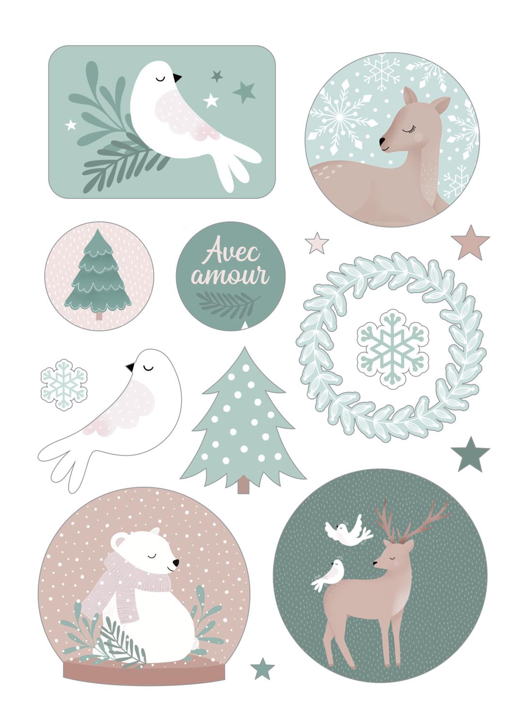 ARTEMIO 3 FEUILLES CHIPBOARD LET IT SNOW – Image 2