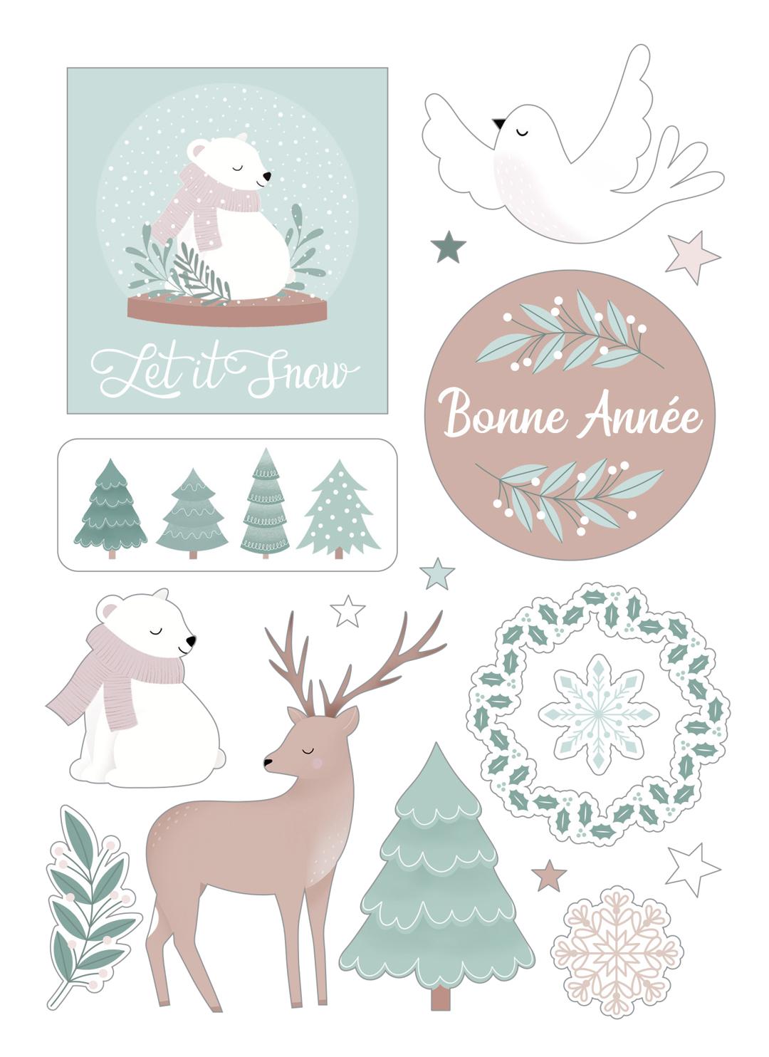 ARTEMIO 3 FEUILLES CHIPBOARD LET IT SNOW – Image 3